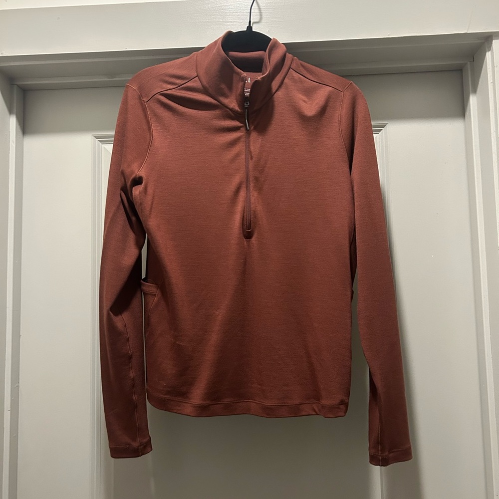 NOBULL Rust Quarter-Zip Sweatshirt